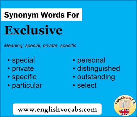 What are another words for <b>Exclusive</b>? Sole, single, undivided, only. . Exclusive synonym